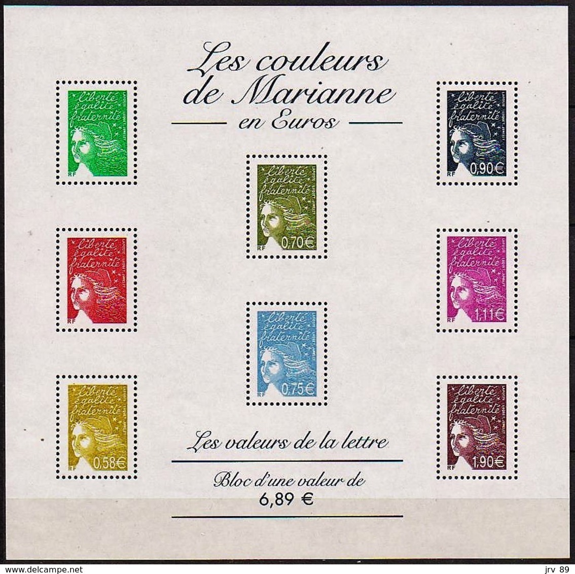 Bloc Feuillet BF N°67 De 2004 "Les Couleurs De Marianne En Euros" Neuf - Neufs