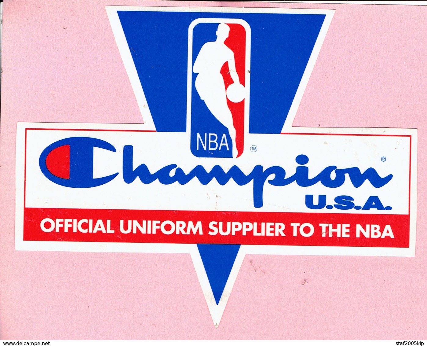Sticker - NBA - Champion U.S.A. - Official Uniform Supplier To The NBA - Autocollants