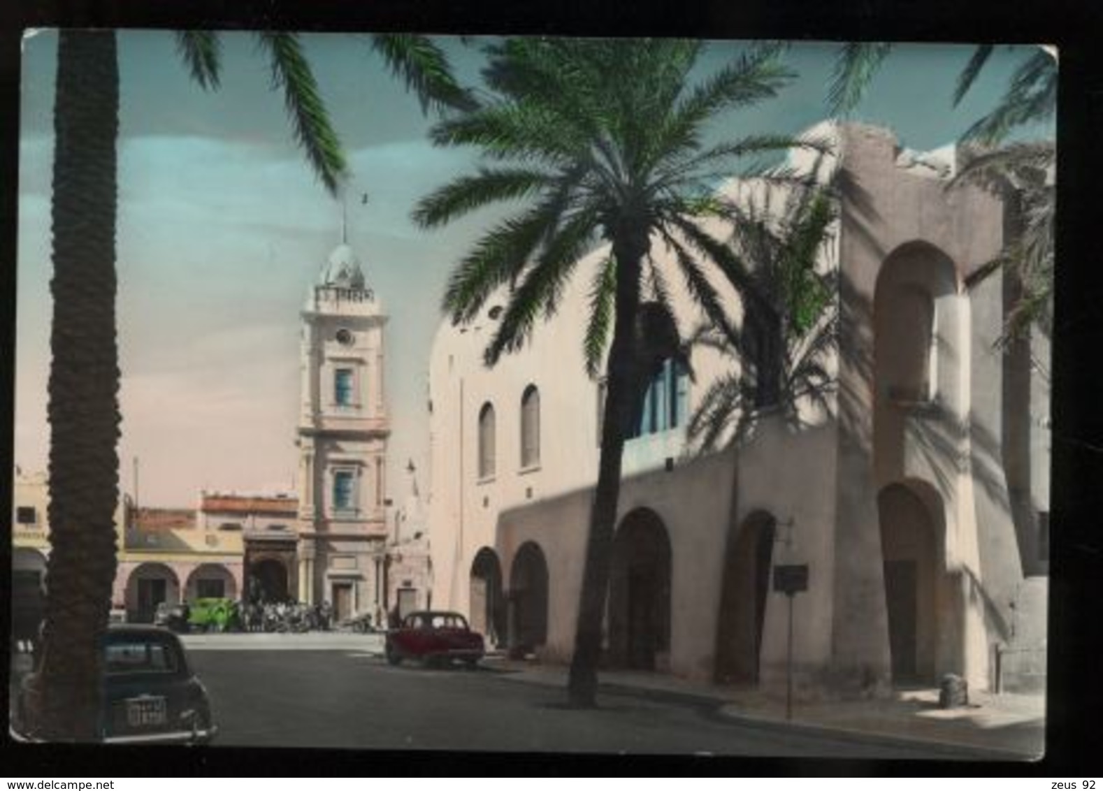 C302 LIBIA LIBYA - TRIPOLI - TORRE DELL'OROLOGIO CLOCK TOWER CIRC. 1957 - Libyen