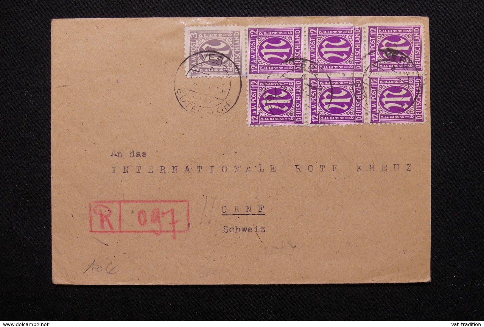 ALLEMAGNE - Enveloppe En Recommandé De Verl Pour La Suisse En 1946 - L 20677 - Autres & Non Classés