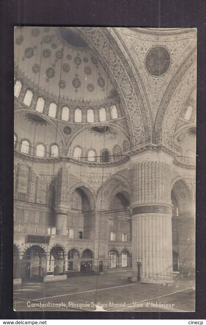CPA TURQUIE - CONSTANTINOPLE - Mosquée Sultan Ahmed - Vue D'intérieur - TB PLAN EDIFICE RELIGIEUX - Turquia