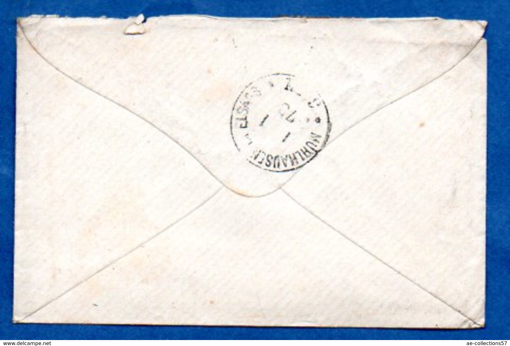 Enveloppe De Saargemund Pour Mulhouse  -  31/12/1872  -  Cachet Fer à Cheval - Lettres & Documents