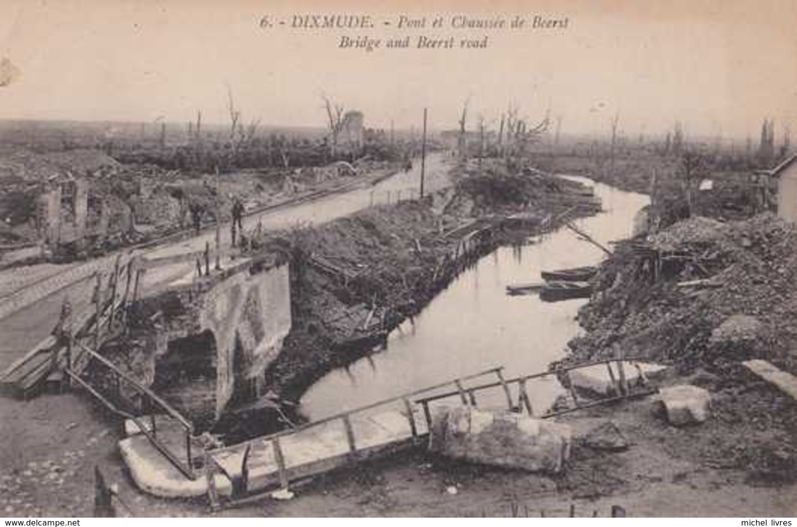 Diksmuide - Dixmude - Pont Et Chaussé De Beerst - Guerre 1914-1918 - Pas Circulé - Animée - TBE - Diksmuide