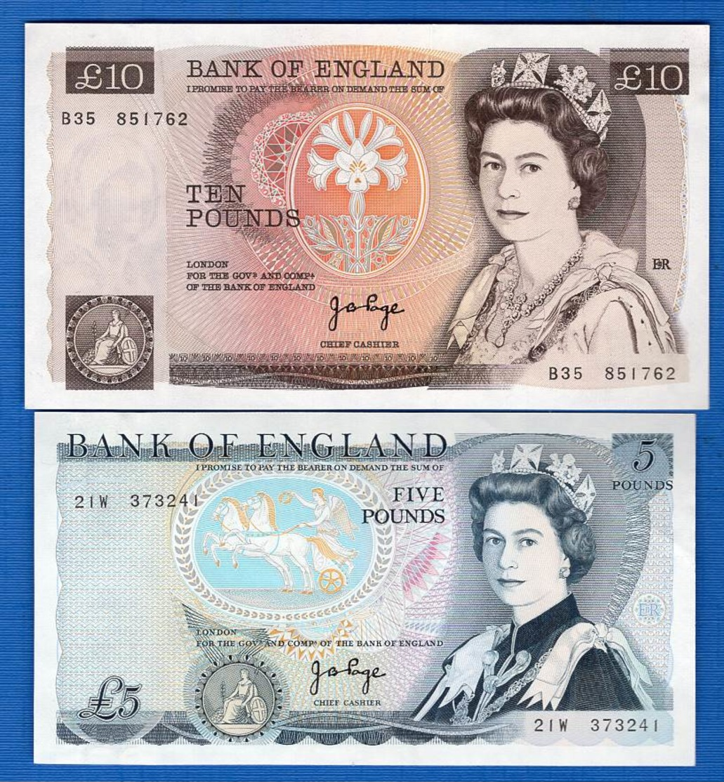 Uk  2  Billets  Neuf  1975/1980 - Autres & Non Classés