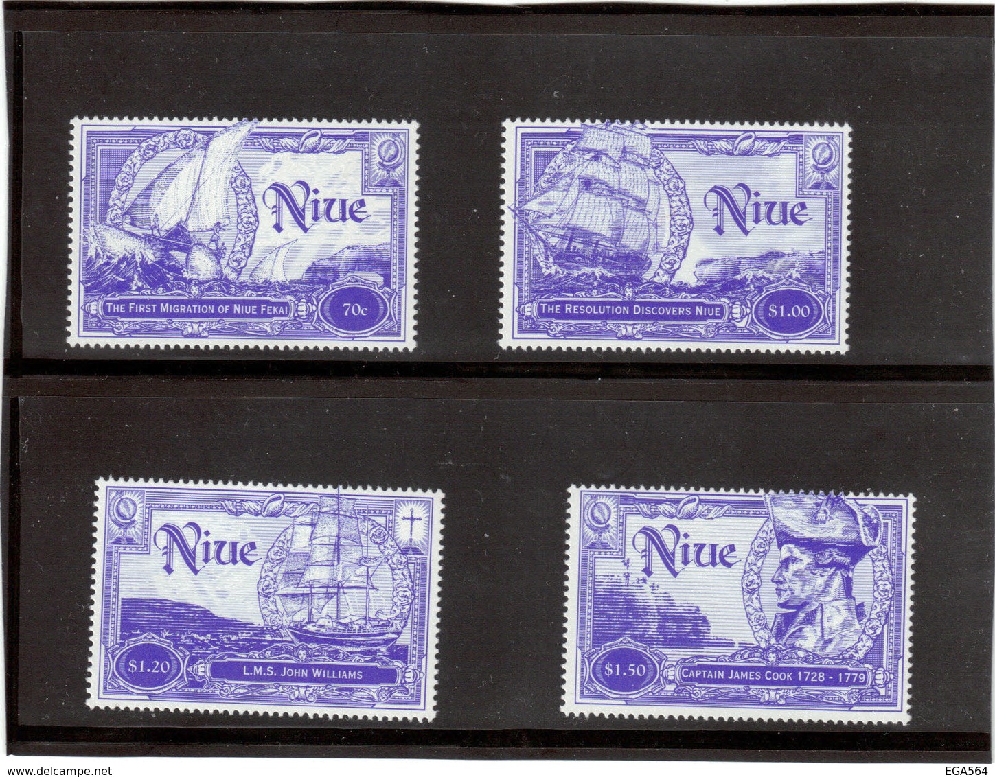 M13 - NIUE 698 /701 ** MNH De 1999 - " RESOLUTION " DISCOVERY " Captain JAMES COOK Découverte De NIUE. - Niue