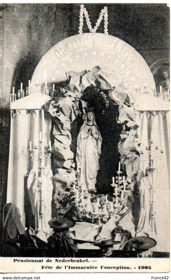 Belgique. Nederbrakel. Pensionnat Des Soeurs Du Saint Coeur De Marie. Fete De L'immaculée Conception 1905 - Brakel