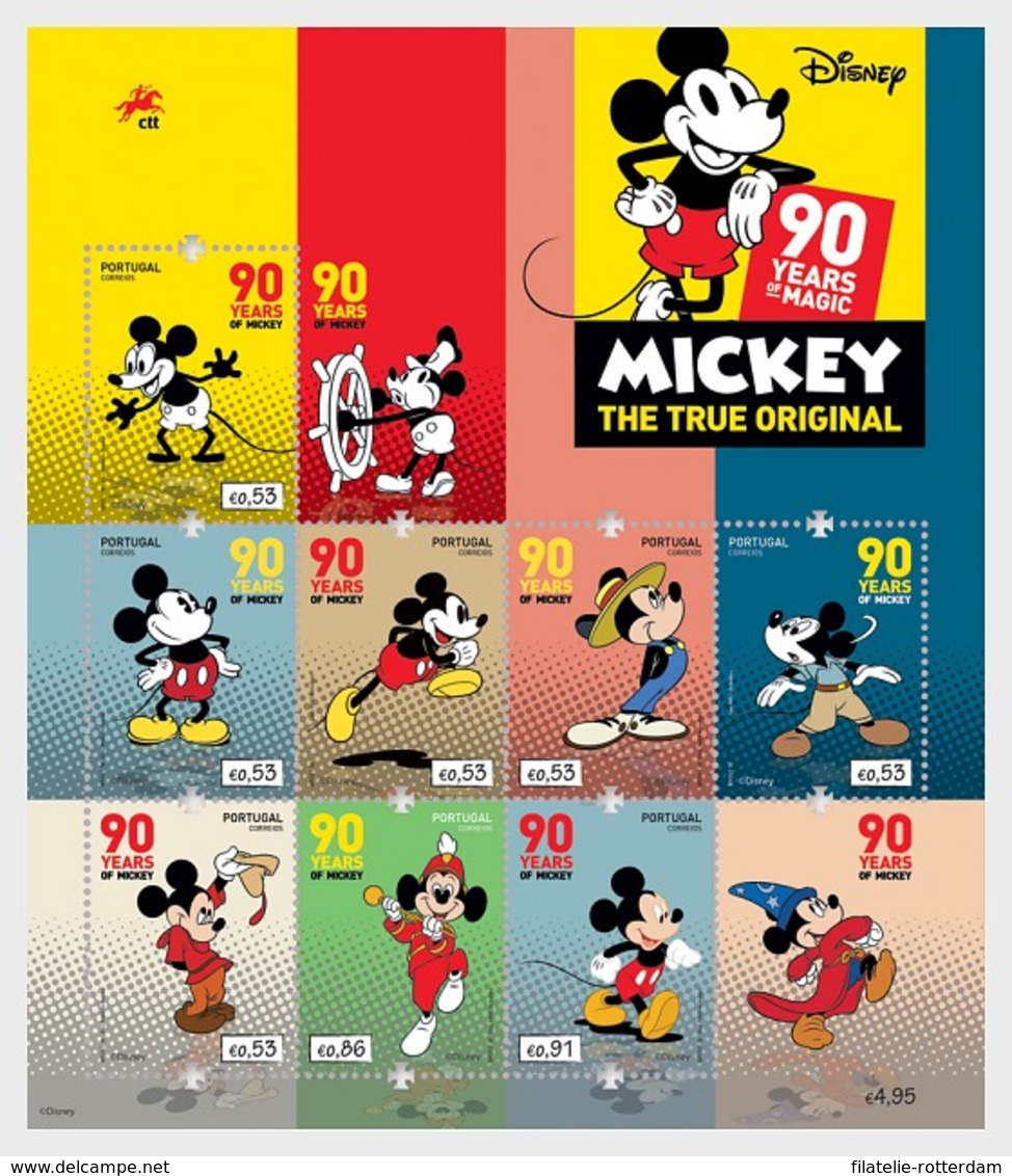 Portugal - Postfris / MNH - Sheet 90 Jaar Mickey Mouse 2018 - Ongebruikt