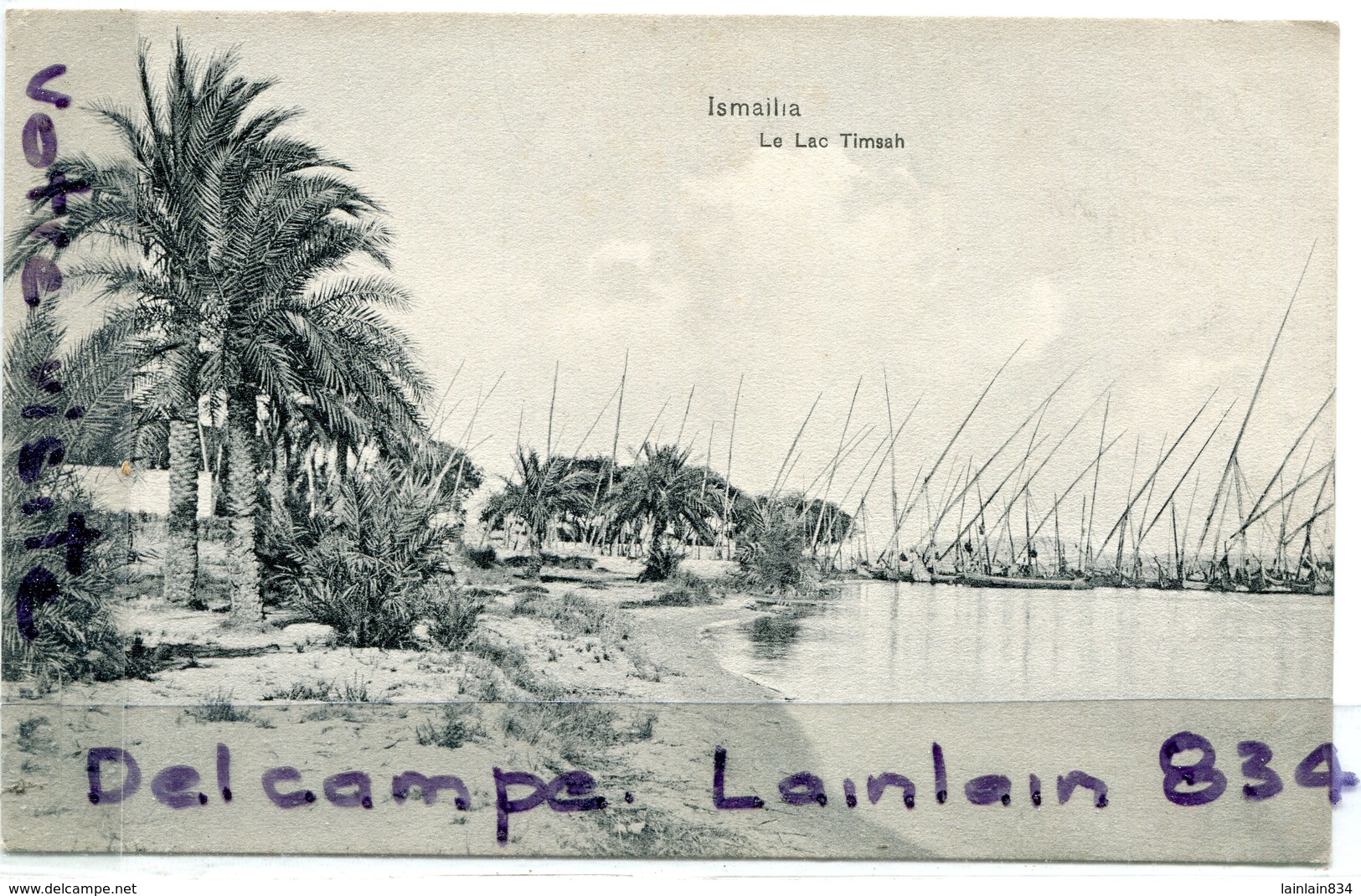 - EGYPTE - Ismailia - Le Lac Timsah, Cliché Peu Courant, Bateaux, Barques, écrite, TTBE, Scans. - Ismailia