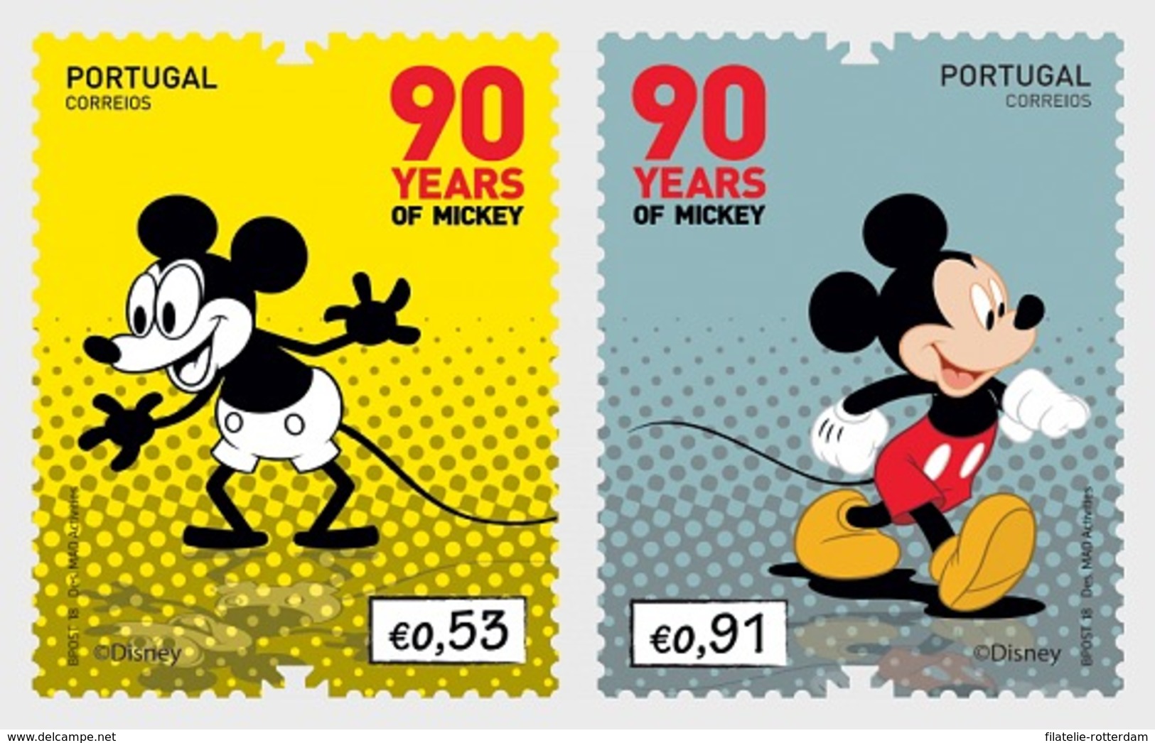 Portugal - Postfris / MNH - Complete Set 90 Jaar Mickey Mouse 2018 - Ongebruikt