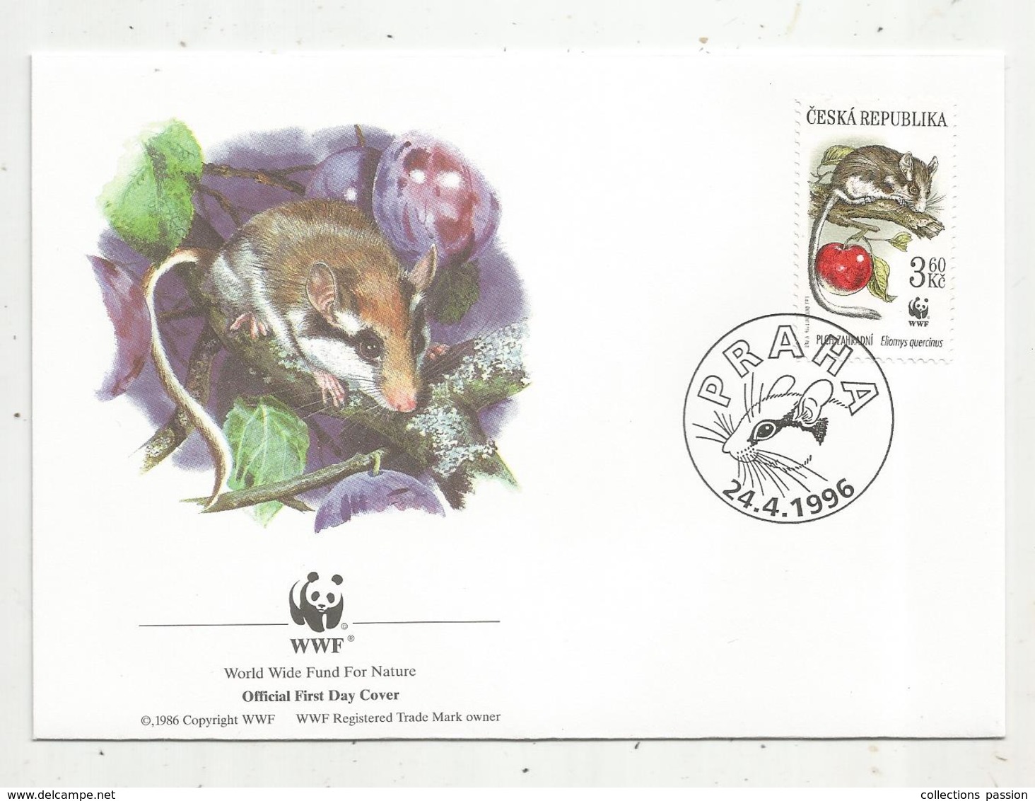 Lettre , 1 Er Jour,official First Day Cover , WWF , TCHEQUIE , Ceska Republika , Praha , 1996, Eliomys Quercinus - FDC