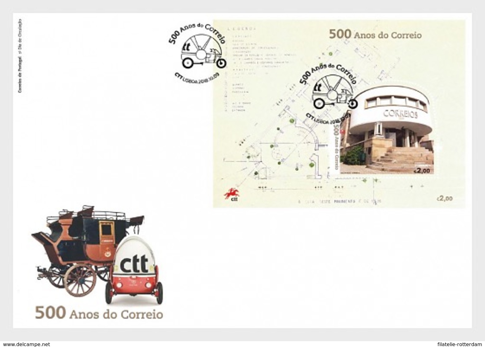 Portugal - Postfris / MNH - FDC Sheet 500 Jaar Post 2018 - Ongebruikt