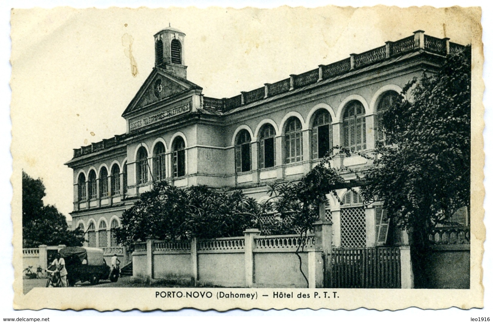 CPA DAHOMEY (Bénin) Porto-Novo Hôtel Des P.T.T. - Dahomey