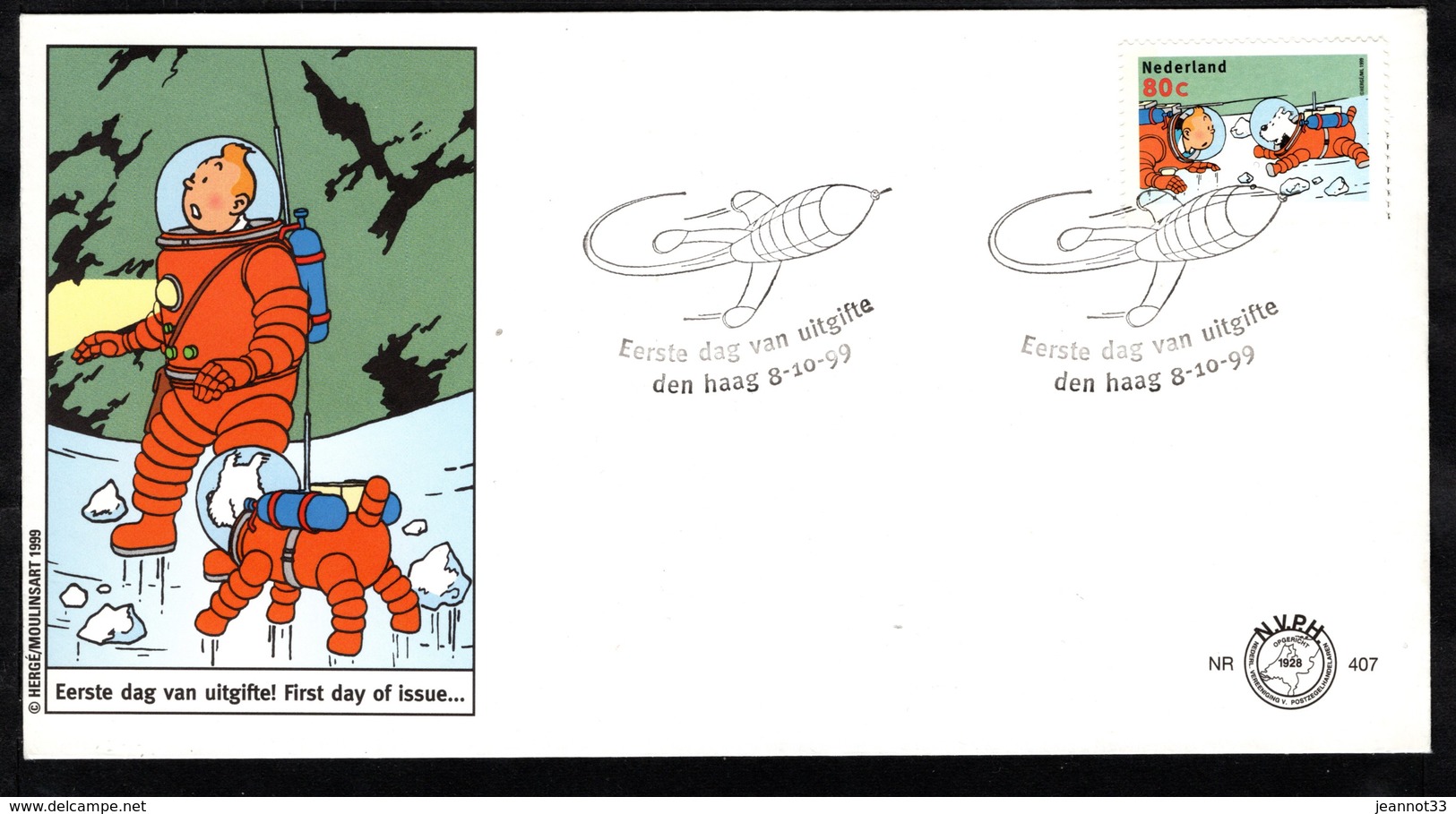 NEDERLAND  -  F.D.C. KUIFJE - TINTIN - FDC