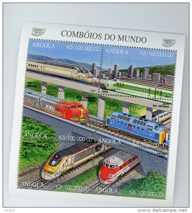 Angola 1997-Trains éléctriques-YT 1061/66***MNH - Angola