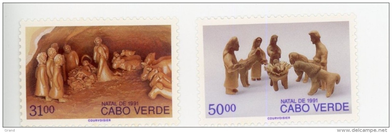 Cap Vert-Cabo Verde-1991-Noel, La Crèche-607/8-***MNH - Cap Vert