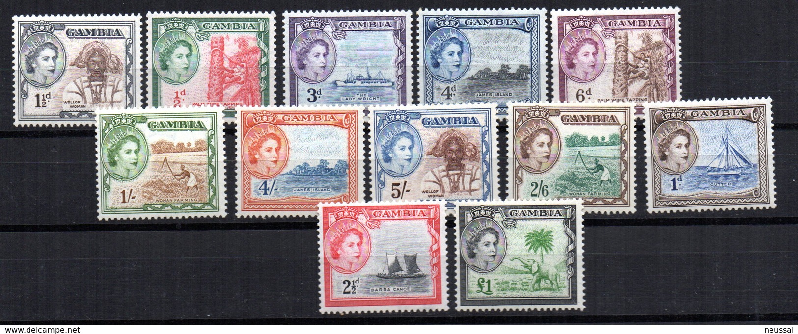 Serie Nº 146/60 Falta 154-155-159 Gambia - Gambia (...-1964)