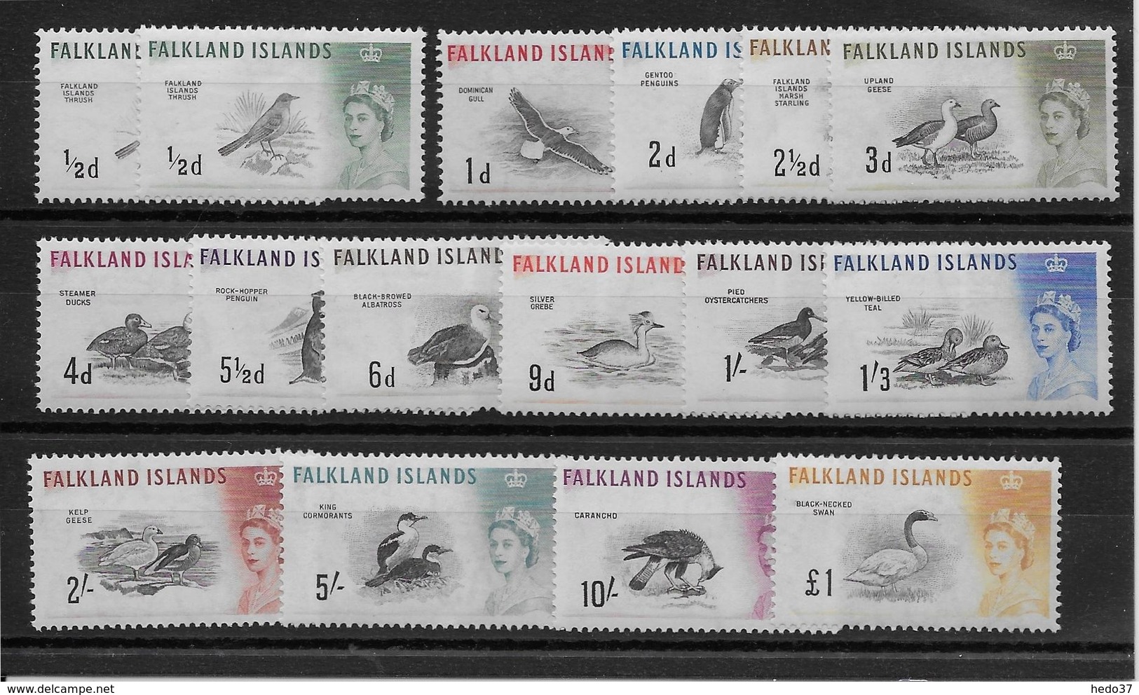 Falkland N°122/136 - Oiseaux - Neuf ** Sans Charnière - TB - Falkland