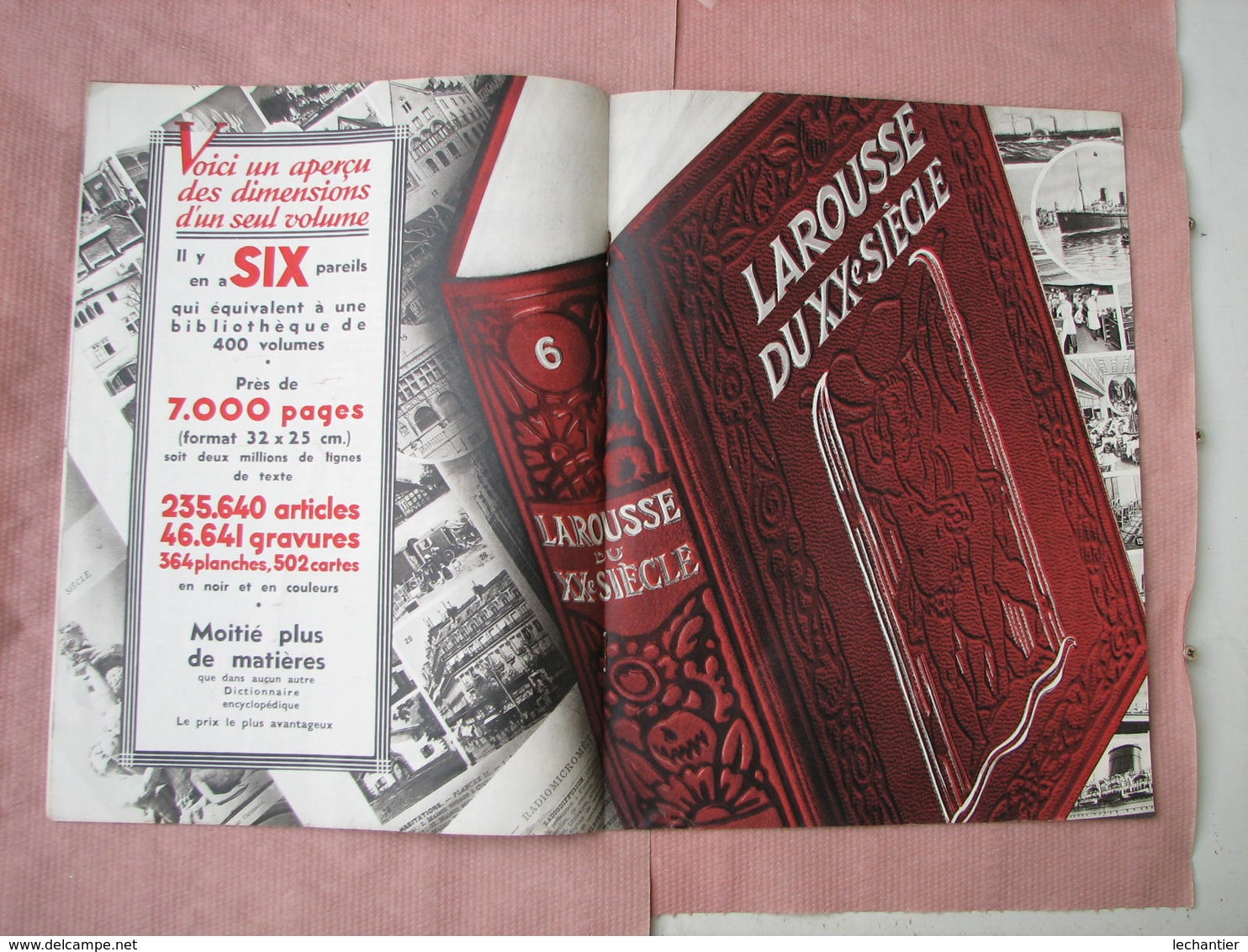 Larousse 1935 Catalogue "Larousse Du XX° Siecle 12 Pages 20X27 + Bon De Commande BE - Woordenboeken