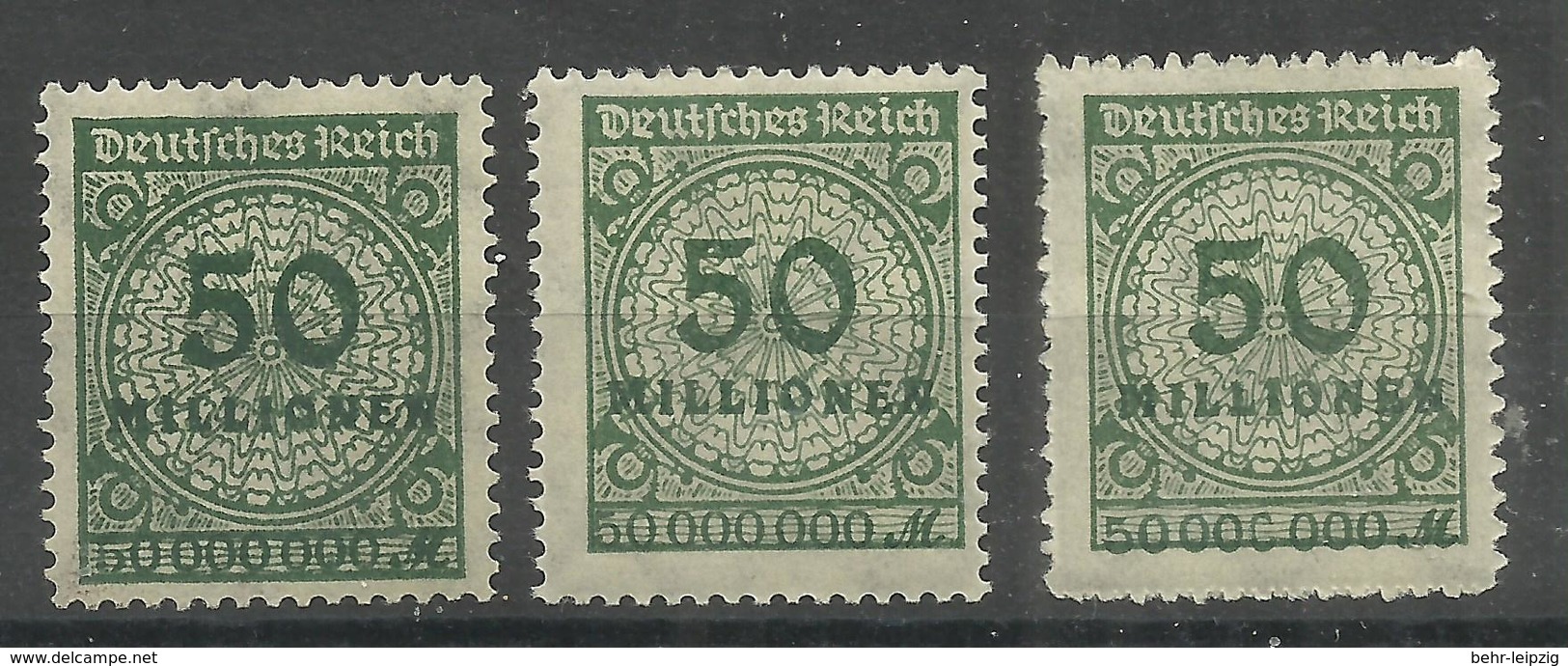 Deutsches Reich 321AP,AW,BP " 3 Briefmarken Mit Platten-,Walzendruck U Durchstochen (WZ Waffeln) " Postfr. Mi.:4,00 - Nuovi