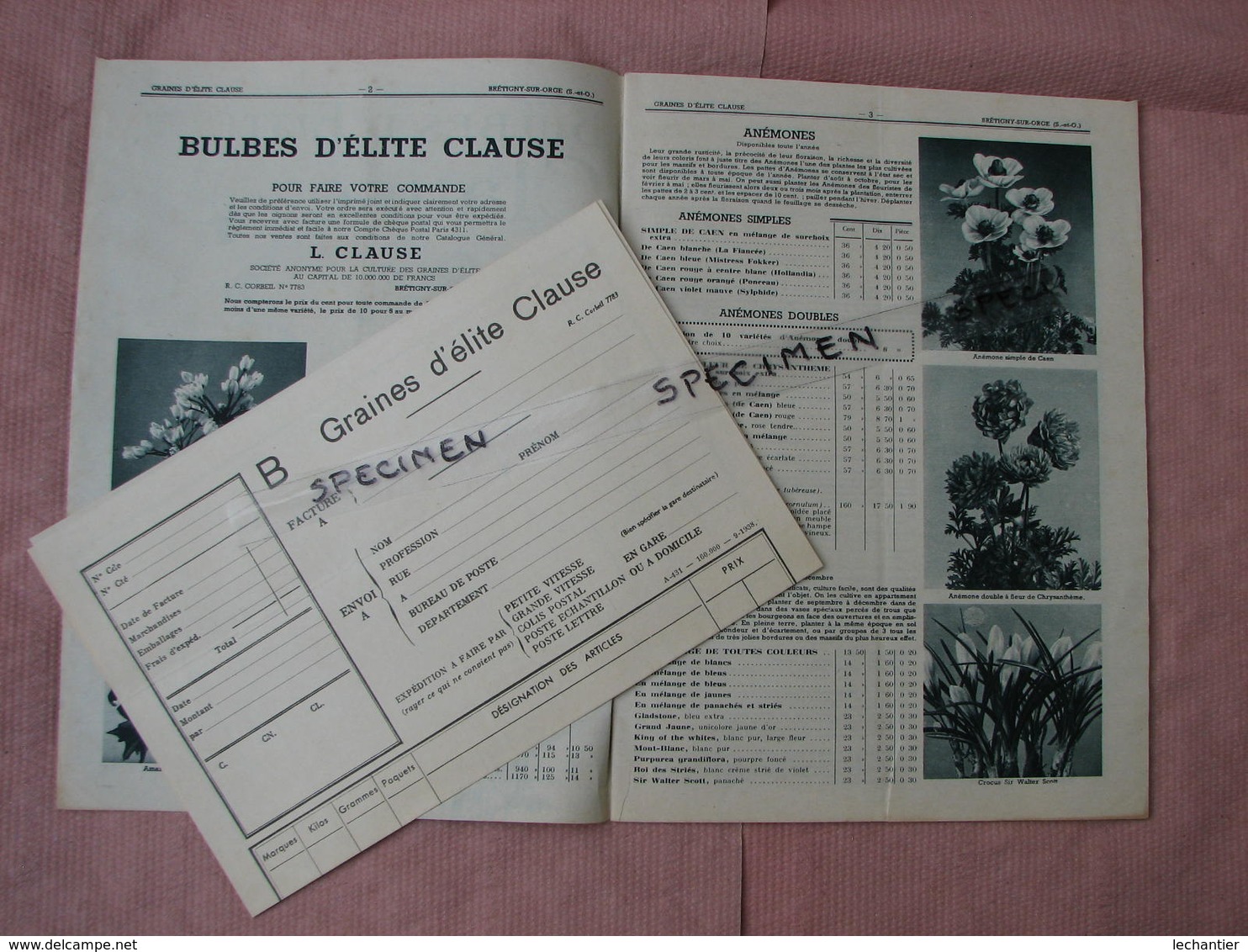 Clause Automne 1938 Catalogue 32 Pages 175X240 + Bon De Commande Superbe Etat - Autres & Non Classés