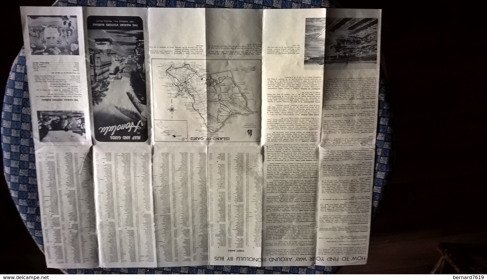 Etats Unis Honolulu Hawai Plan Enjoy All The Attractions Of America's Mid-pacific Metropolis Map  Of Honolulu 1962 - Autres & Non Classés