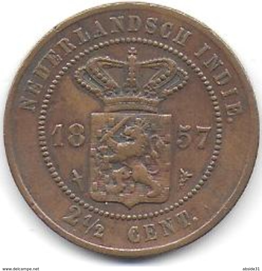 NEDERLANDSCH INDIE  - 2 1/2 Cent    1857 - Indes Néerlandaises