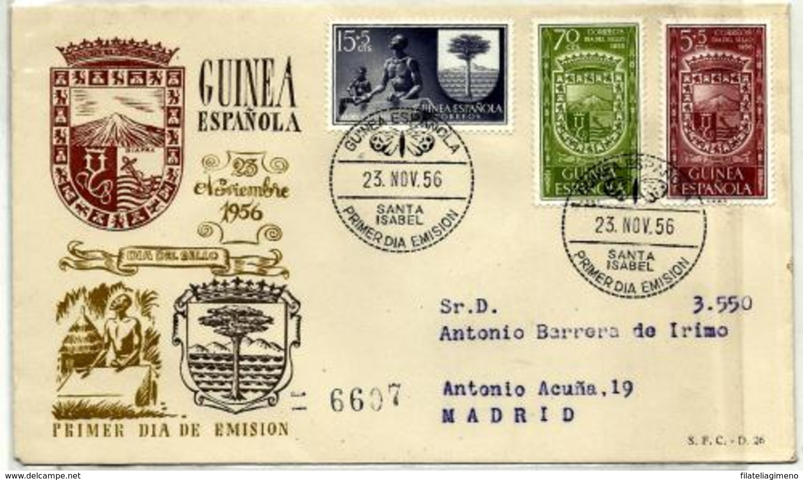 Guinea Española Nº 362/64 En Sobre - Guinea Española
