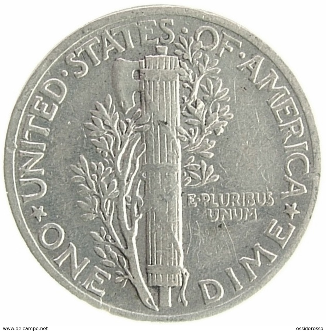 1945 U.S. Dime - KM# 140 - F - 1916-1945: Mercury (Mercurio)