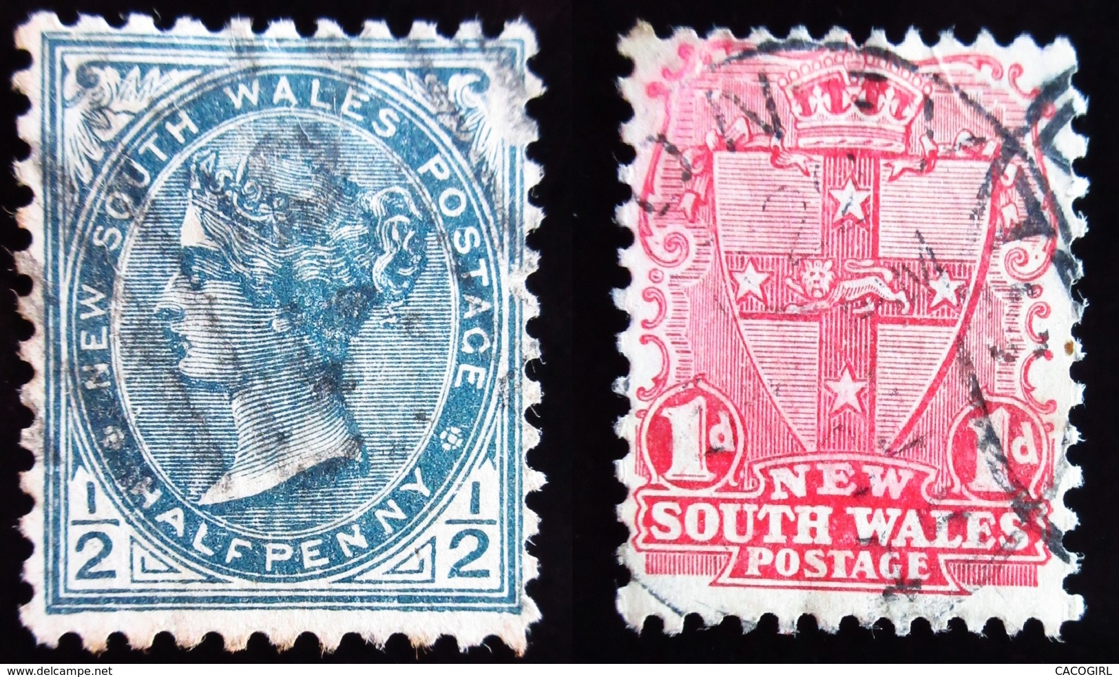 1897 New South Wales Yt 72, 75 .Coat Of Arms . Coat Of Arms . Oblitérés - Usati