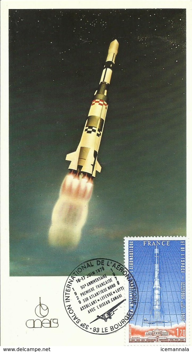 FRANCIA, TARJETA POSTAL TEMA ESPACIAL - Europa