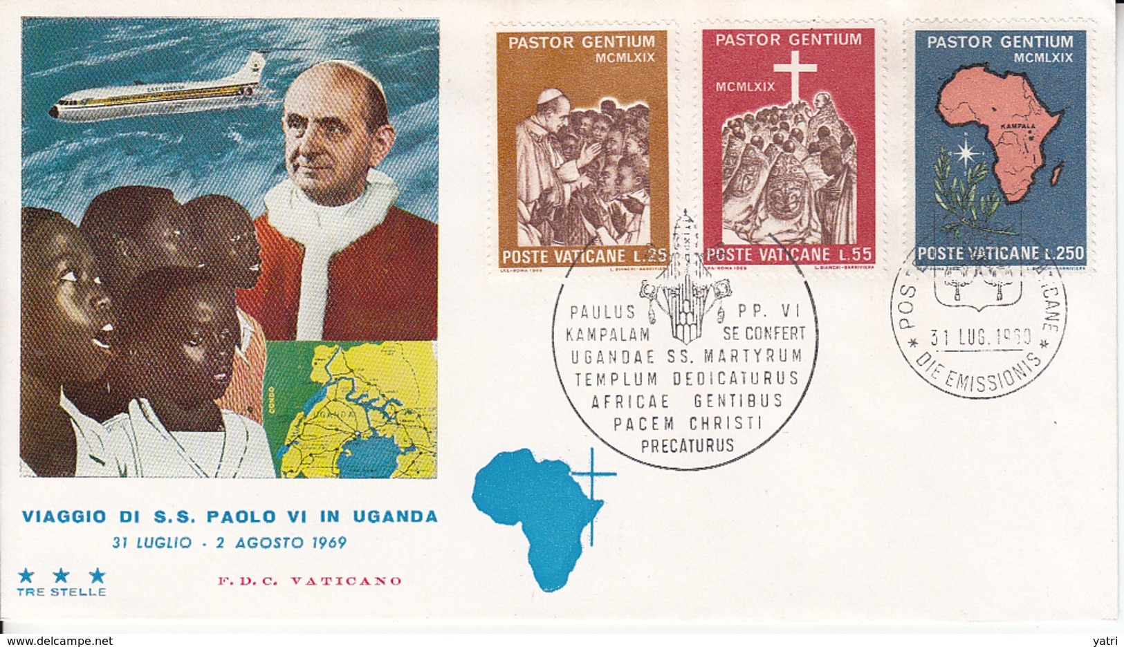 Vaticano - Paolo VI In Uganda 1969 FDC - FDC