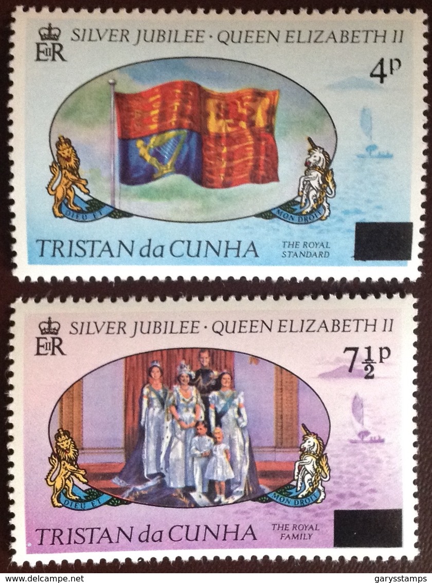 Tristan Da Cunha 1978 Silver Jubilee Surcharges MNH - Tristan Da Cunha