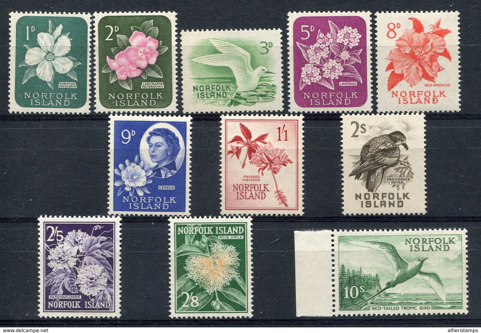 1960-ISOLA NORFOLK- FAUNA & FLORA- 11 VAL. M.N.H. LUXE !! - Ile Norfolk