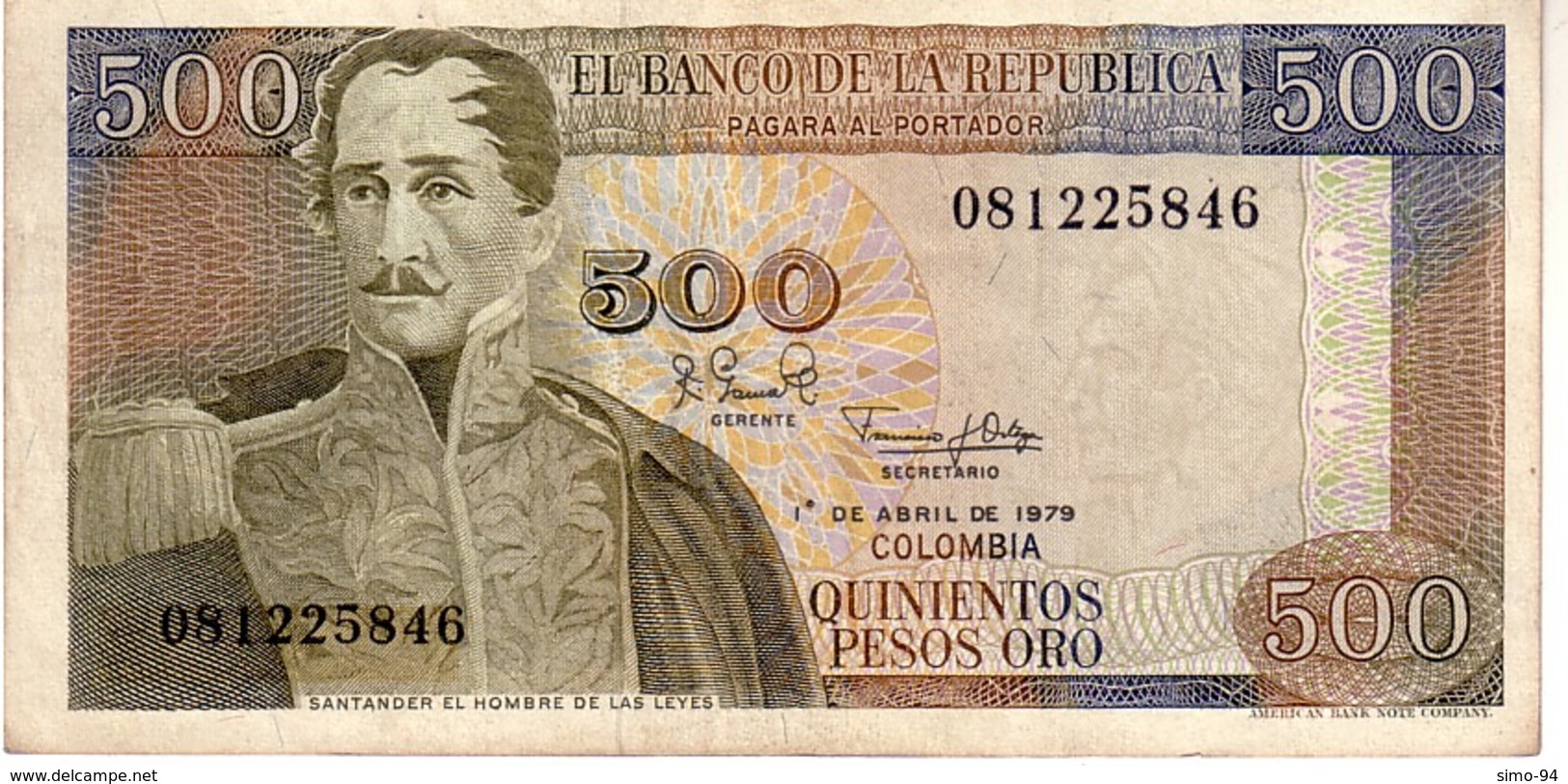 Colombia P.420b 500 Pesos 1979 Xf - Kolumbien