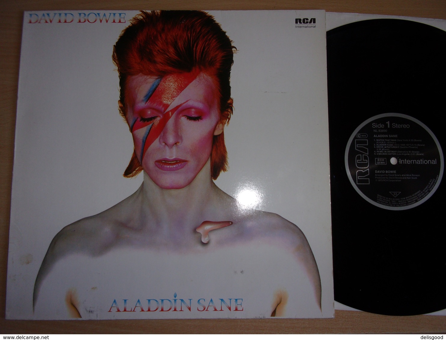 DAVID BOWIE Aladdin Sane Rare LP Psych Glam Rock Prog Psychedelic - Rock