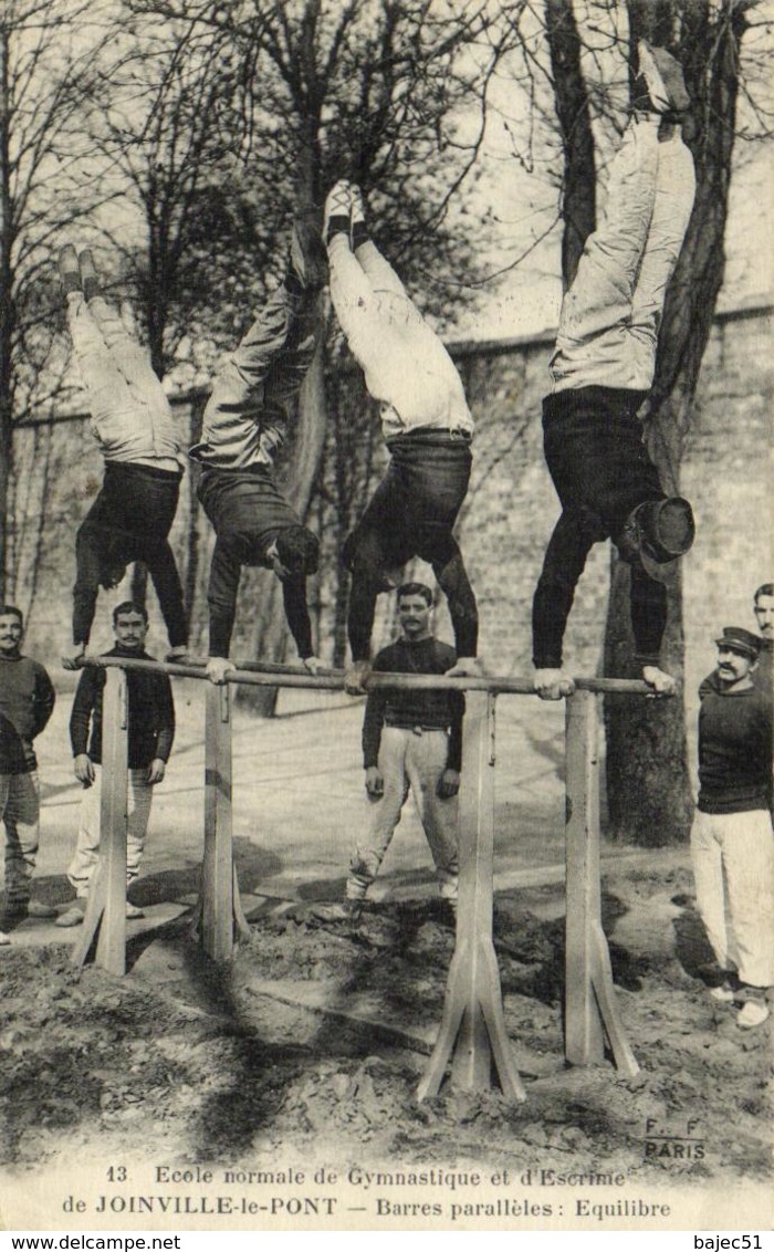 1 Cpa école Normale De Gymnastique Et D'escrime De Joinville Le Pont - Barres Parallèles: équilibre - Joinville Le Pont