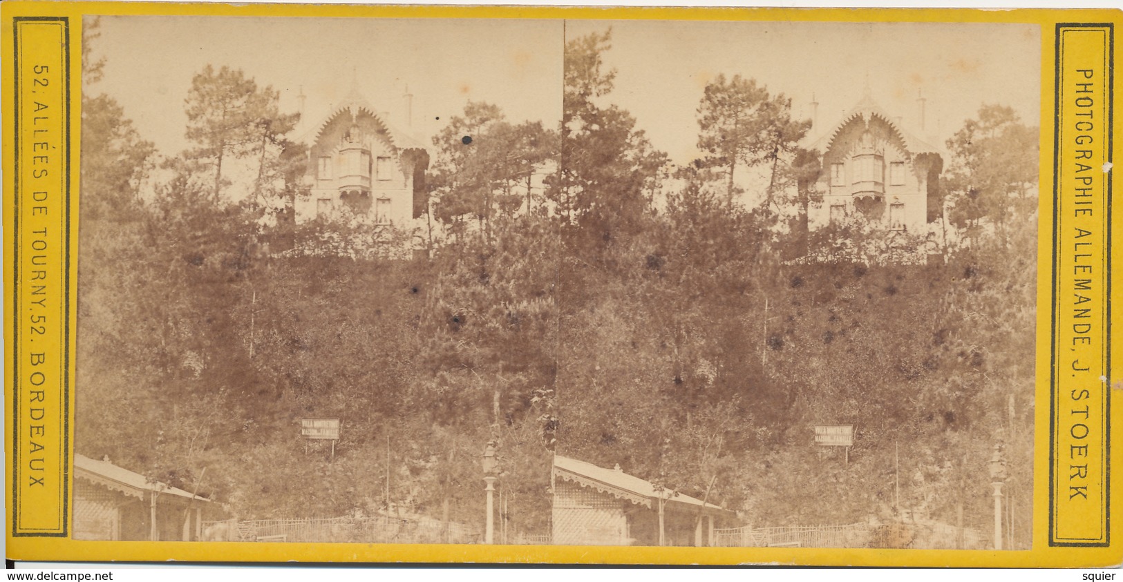 Bordeaux. Arcachon, Villa Montretout, J.Stoerk, Maison Famille - Photos Stéréoscopiques