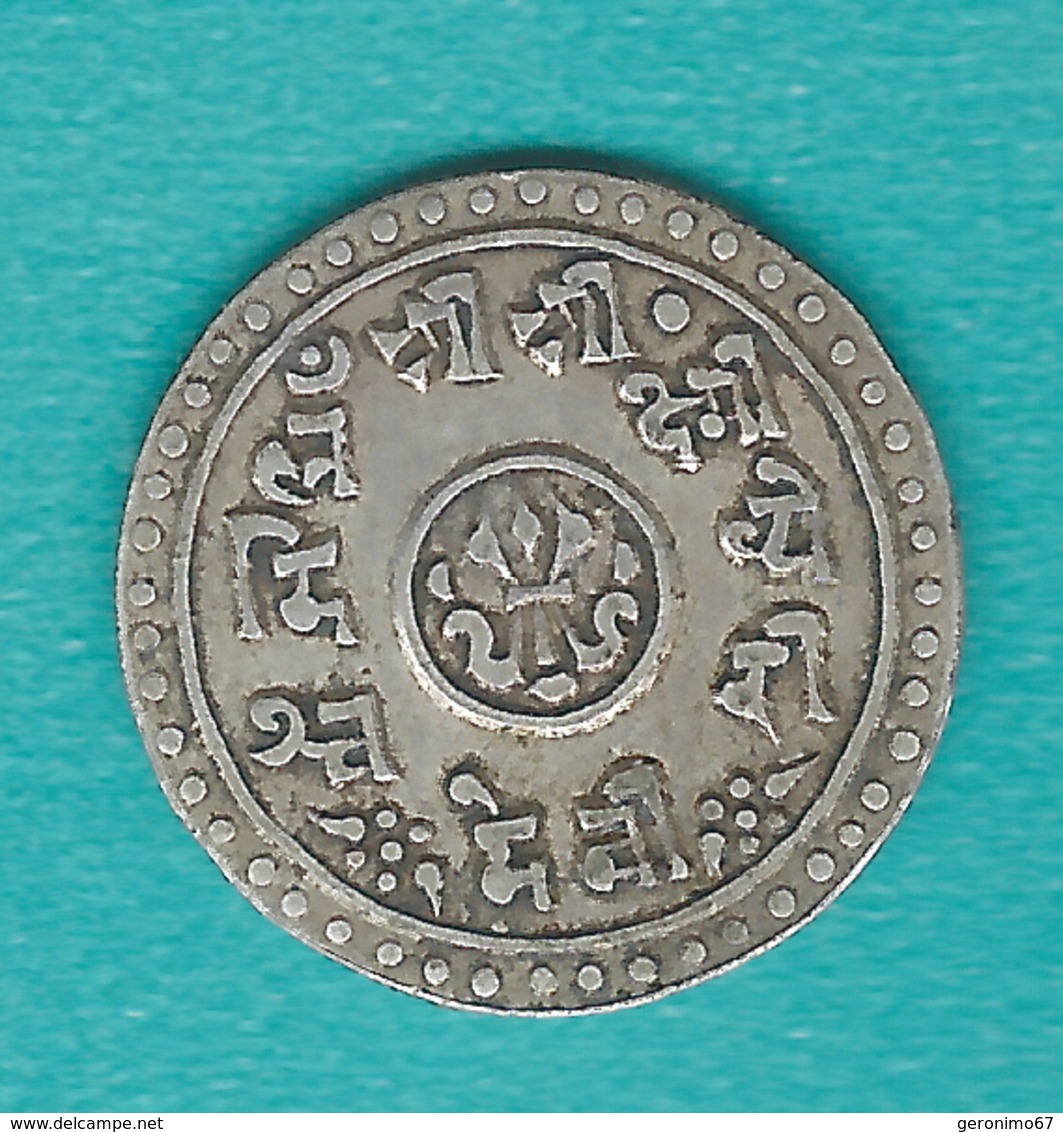 Nepal - Tribhuvana - ½ Mohur - VS1968 (1911) - KM681 - Queen Lakshmi Regency - Nepal