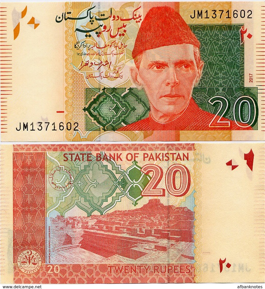 PAKISTAN       20 Rupees        P-55[k]       2017        UNC  [sign. Ashraf M. Wathra] - Pakistan