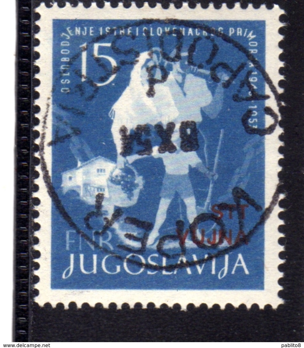 TRIESTE B 1953 YUGOSLAVIA SOPRASTAMPATO JUGOSLAVIA OVERPRINTED ANNESSIONE DELL'ISTRIA USATO USED OBLITERE' - Gebraucht