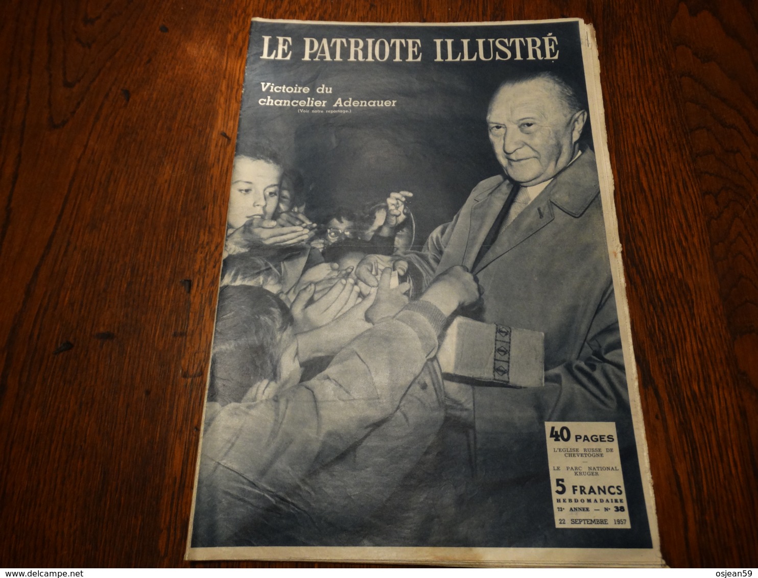 Le Patriote Illustré N°38 Di 22/09/1957.La Consécration De L'église Russe à Chevetogne/Le Jeu De Preneur De Rats.. - Informations Générales