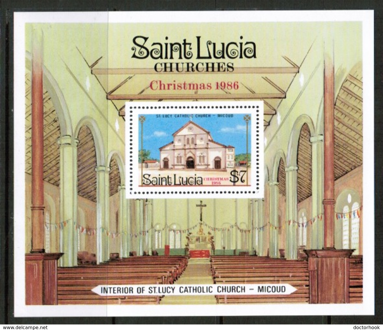 ST.LUCIA  Scott # 871** VF MINT NH SOUVENIR SHEET  LG-988 - St.Lucie (1979-...)