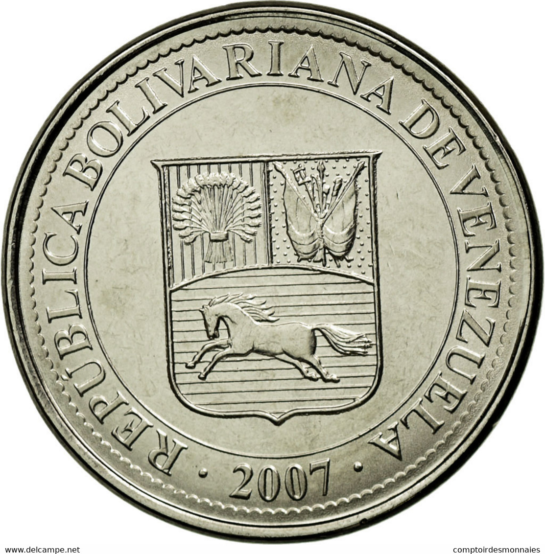 Monnaie, Venezuela, 50 Centimos, 2007, Maracay, SPL, Nickel Plated Steel, KM:92 - Venezuela