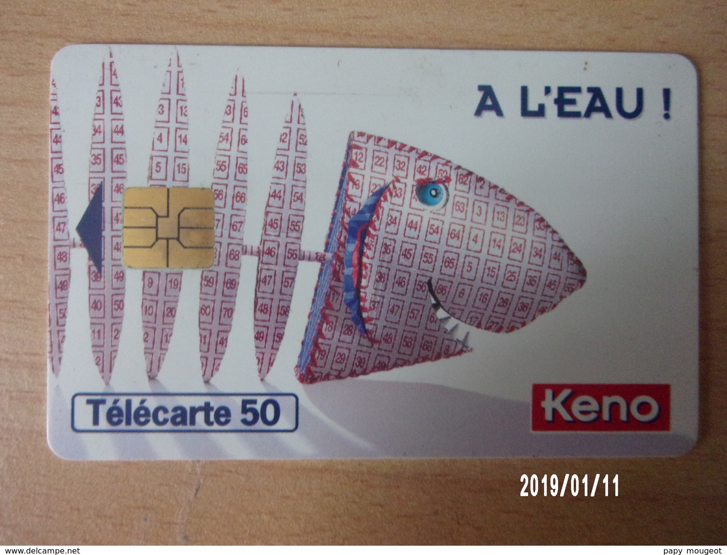 F624 * 970.JD 50U 02/96 SO3 - KENO - Numéro Justifié à Droite - 1996