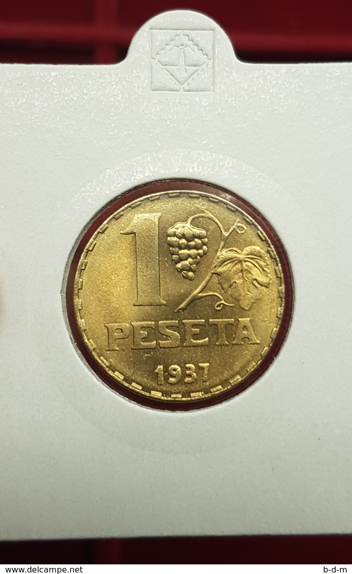 España 1 Peseta - II República Española 1937 Km 755 SC UNC - 1 Peseta