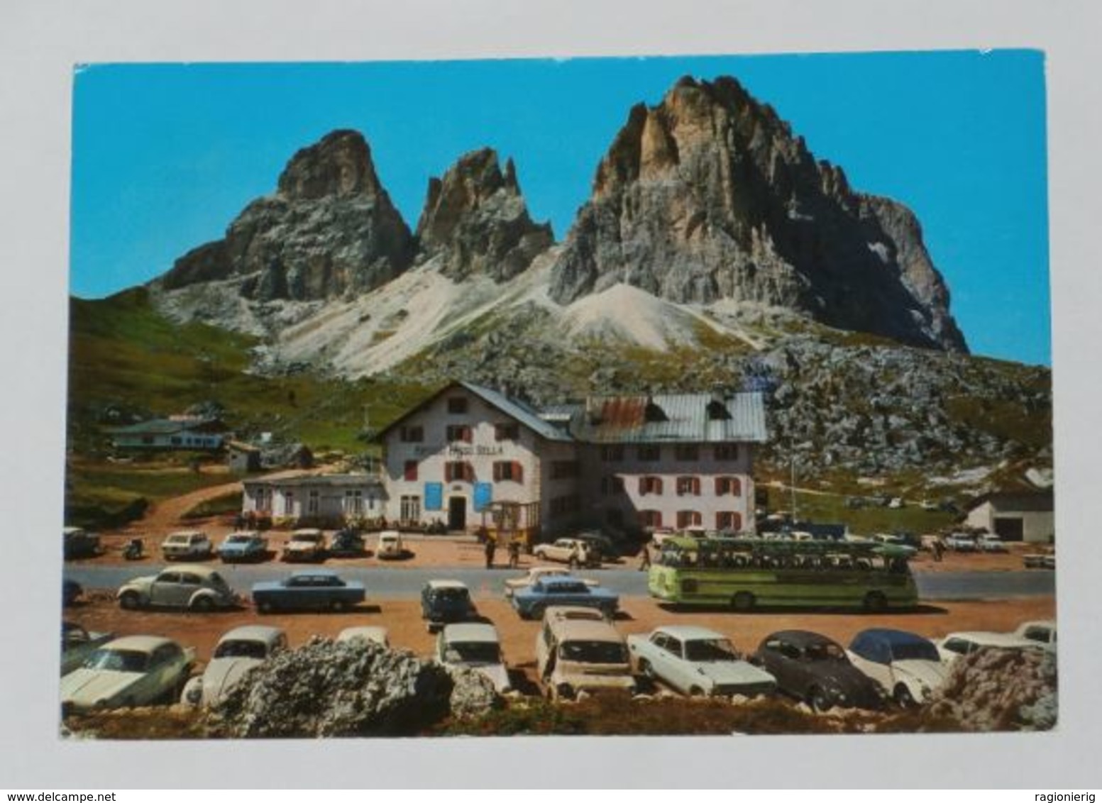 BOLZANO - Selva Di Val Gardena - Rifugio Passo Sella - Il Sassolungo - Corriera / Bus / Autobus - VW Maggiolino - 1965 - Bolzano