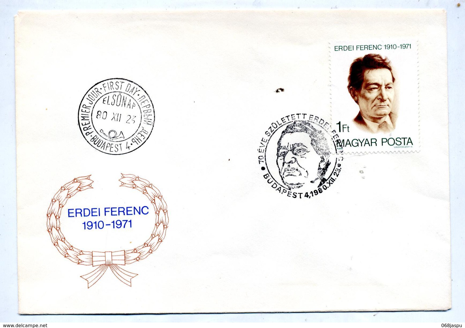 Lettre Fdc 1980 Ferenc - FDC