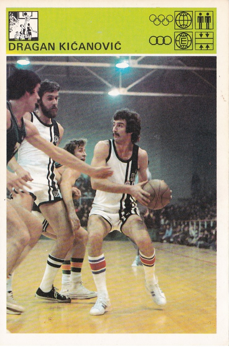 DRAGAN KICANOVIC CARD-SVIJET SPORTA (B232) - Basket-ball