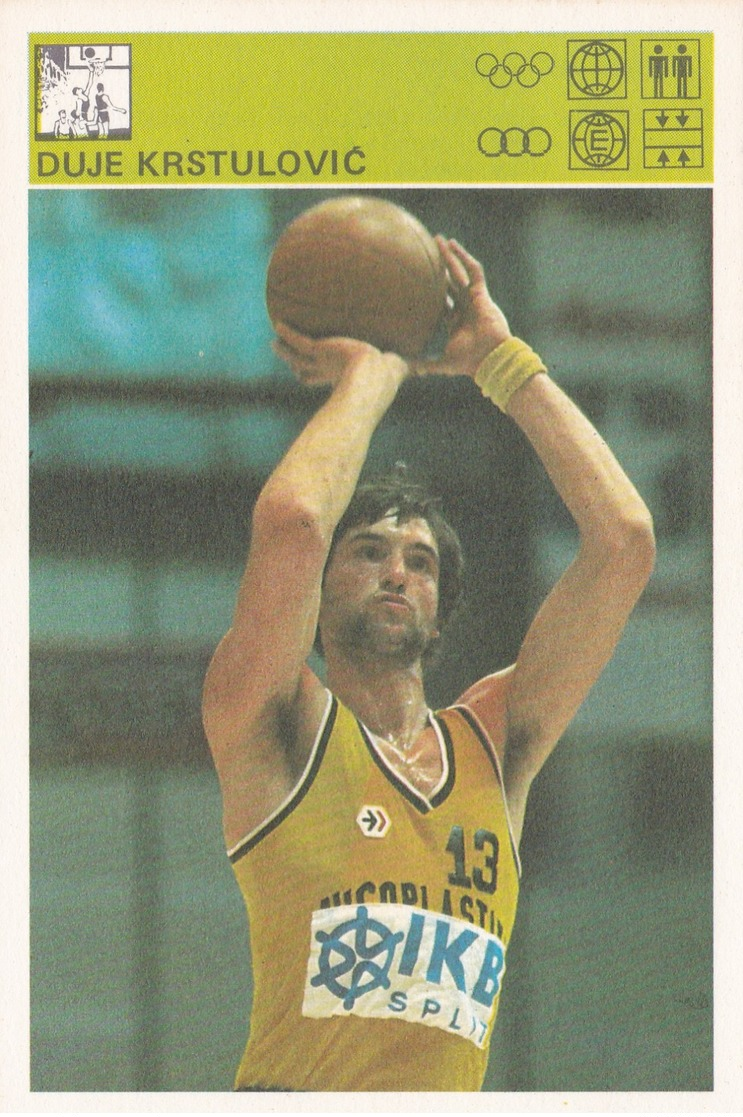 DUJE KRSTULOVIC CARD-SVIJET SPORTA (B242) - Basket-ball