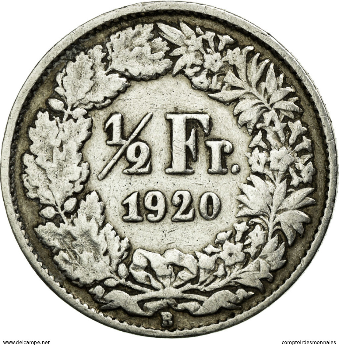 Monnaie, Suisse, 1/2 Franc, 1920, Bern, TTB, Argent, KM:23 - Autres & Non Classés